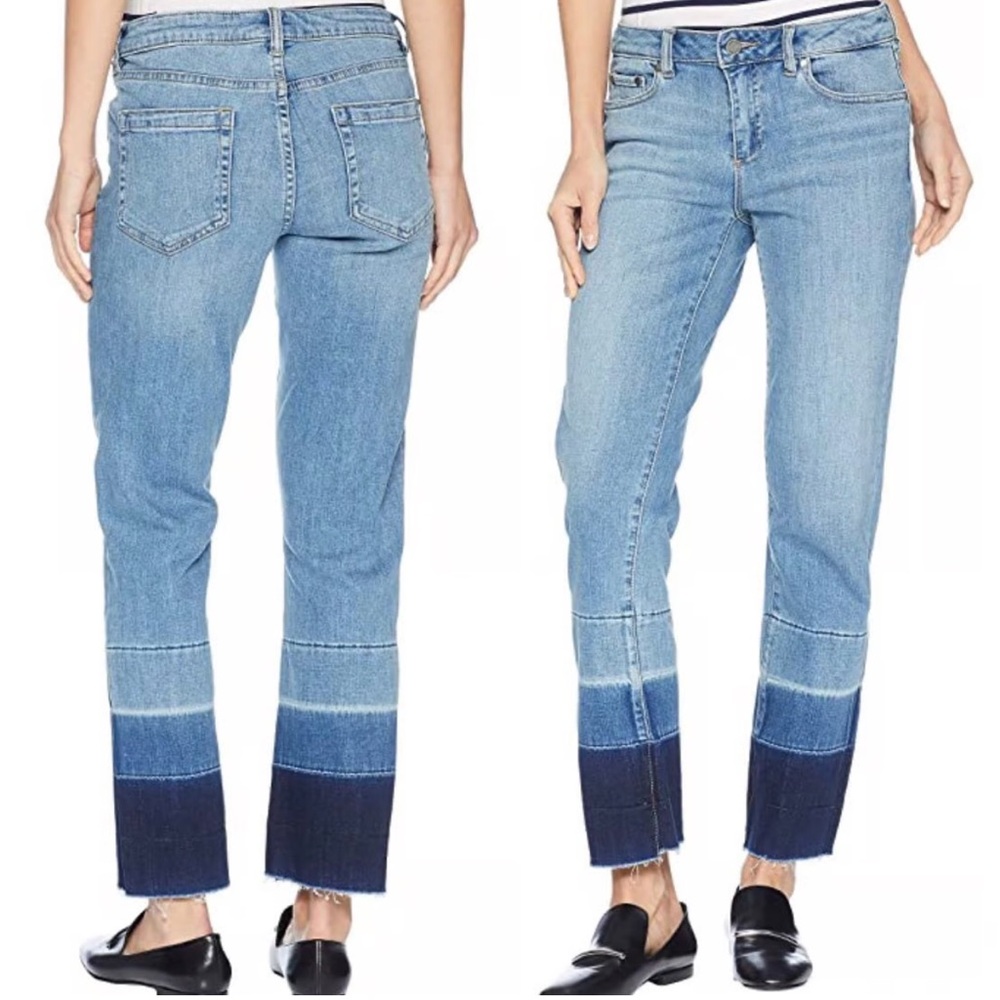 Vince Camuto Released Hem Ankle Length Denim Jeans Sz 27/4 Light Wash Ombré